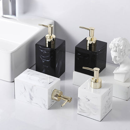 Marbled Square Resin Soap Dispenser